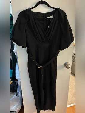 Black Dress with Belt - size large
